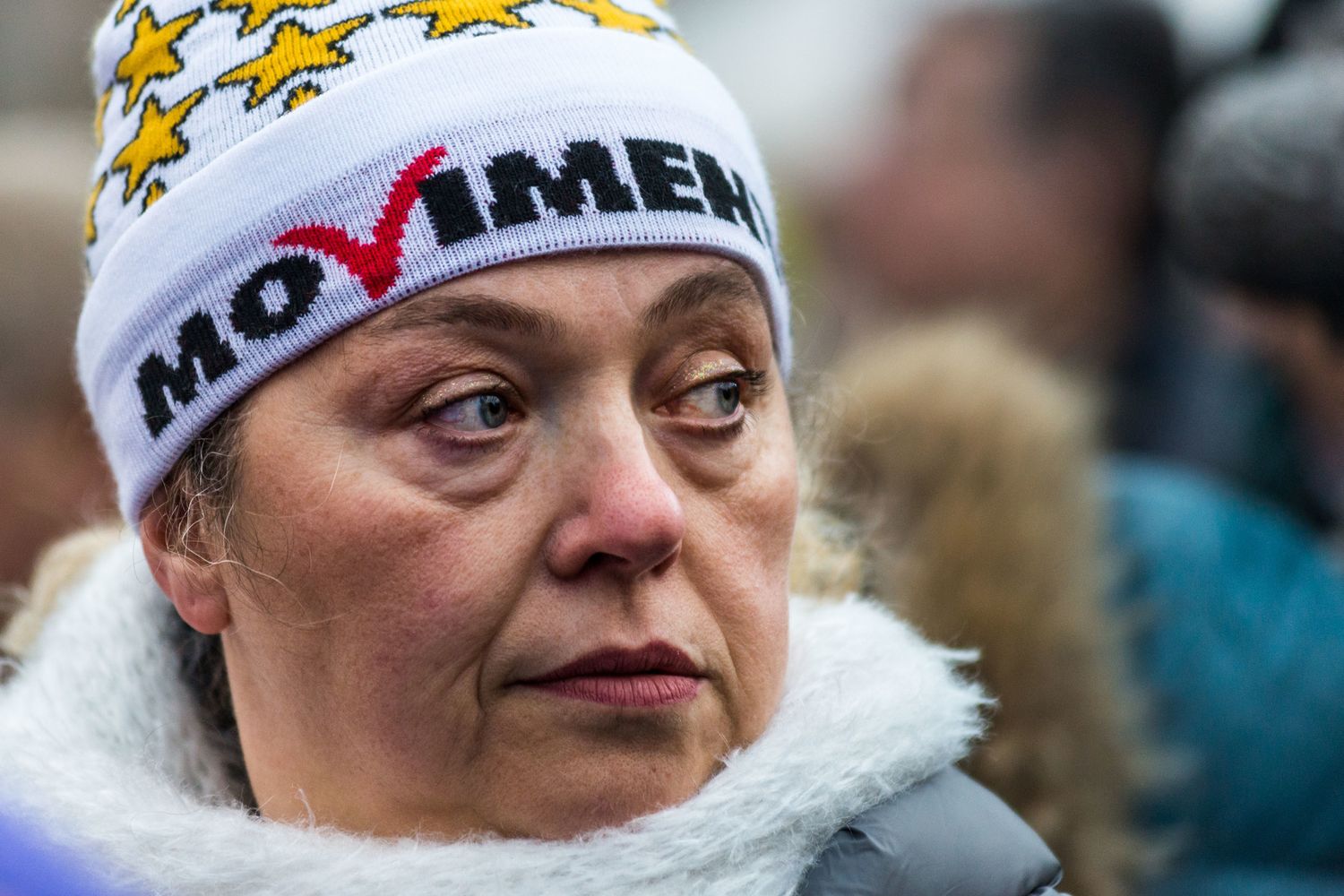 &nbsp;Una militante del M5s durante una manifestazione