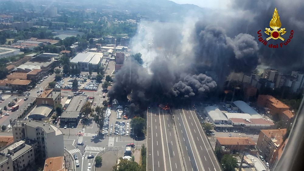 &nbsp; Incidente Bologna, Borgo Panigale, esplosione autocisterna