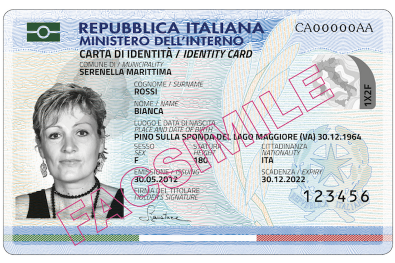 &nbsp; Carta d'identit&agrave; elettronica