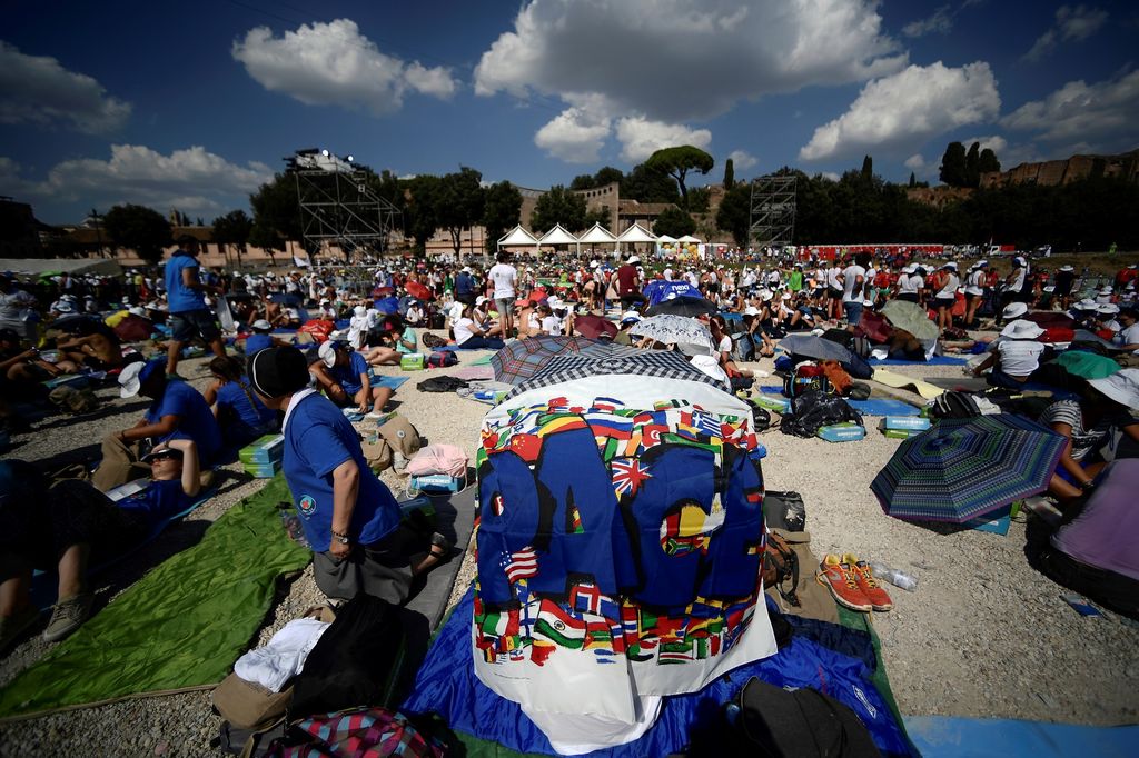&nbsp;Papa Francesco e giovani, Circo Massimo-Roma (AFP)