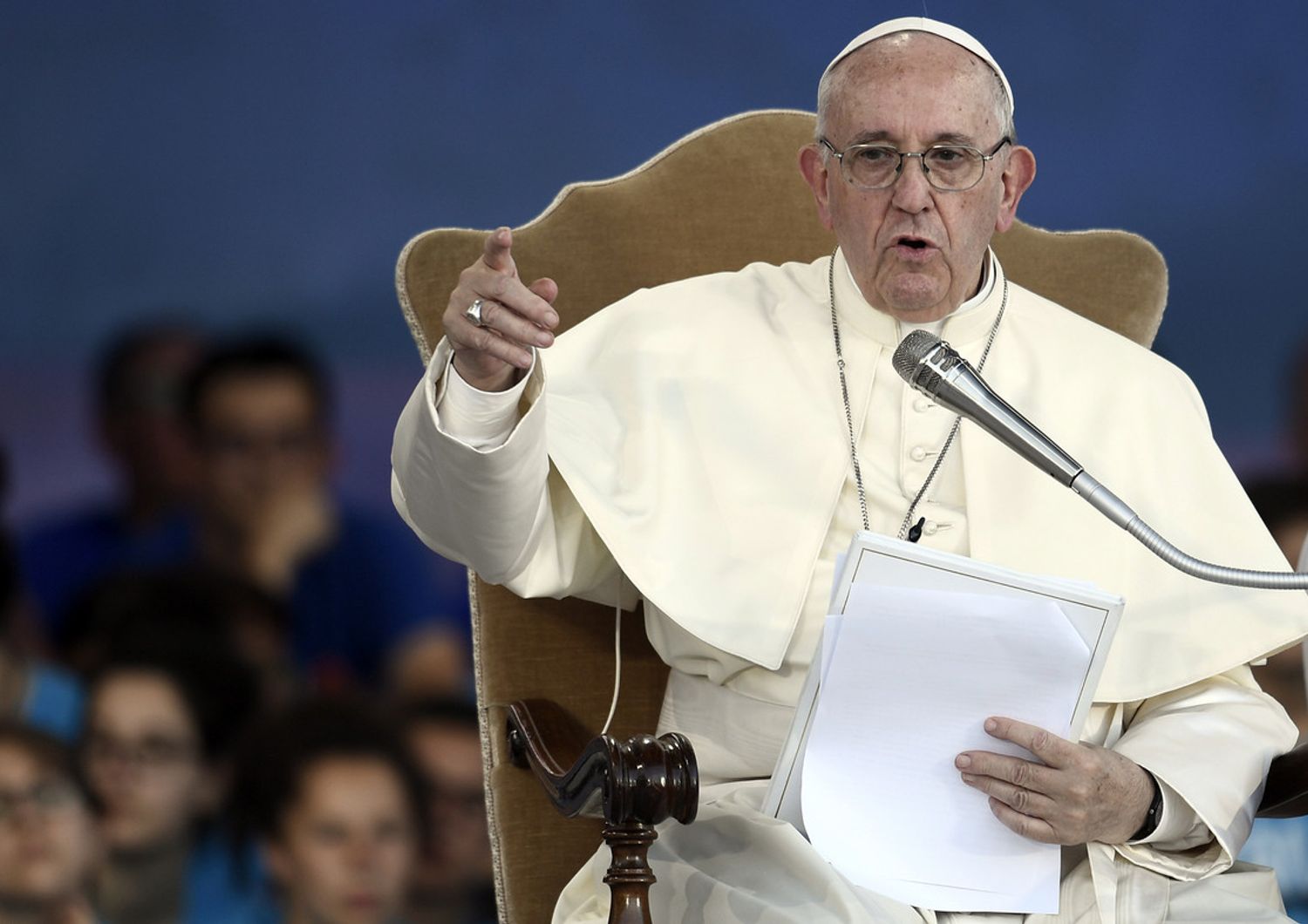 Papa Francesco e giovani, Circo Massimo-Roma (AFP)