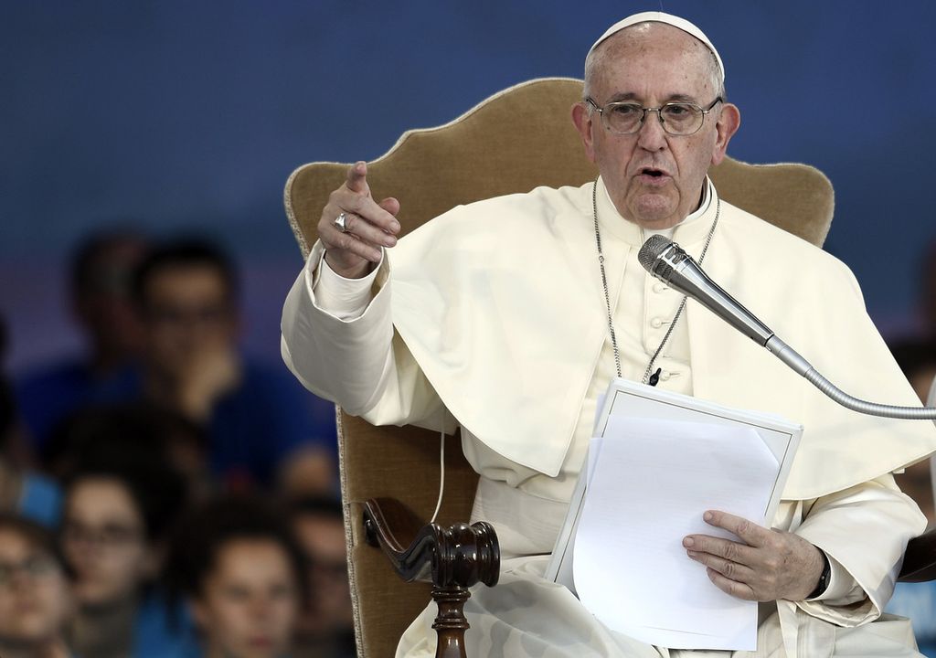 &nbsp;Papa Francesco e giovani, Circo Massimo-Roma (AFP)