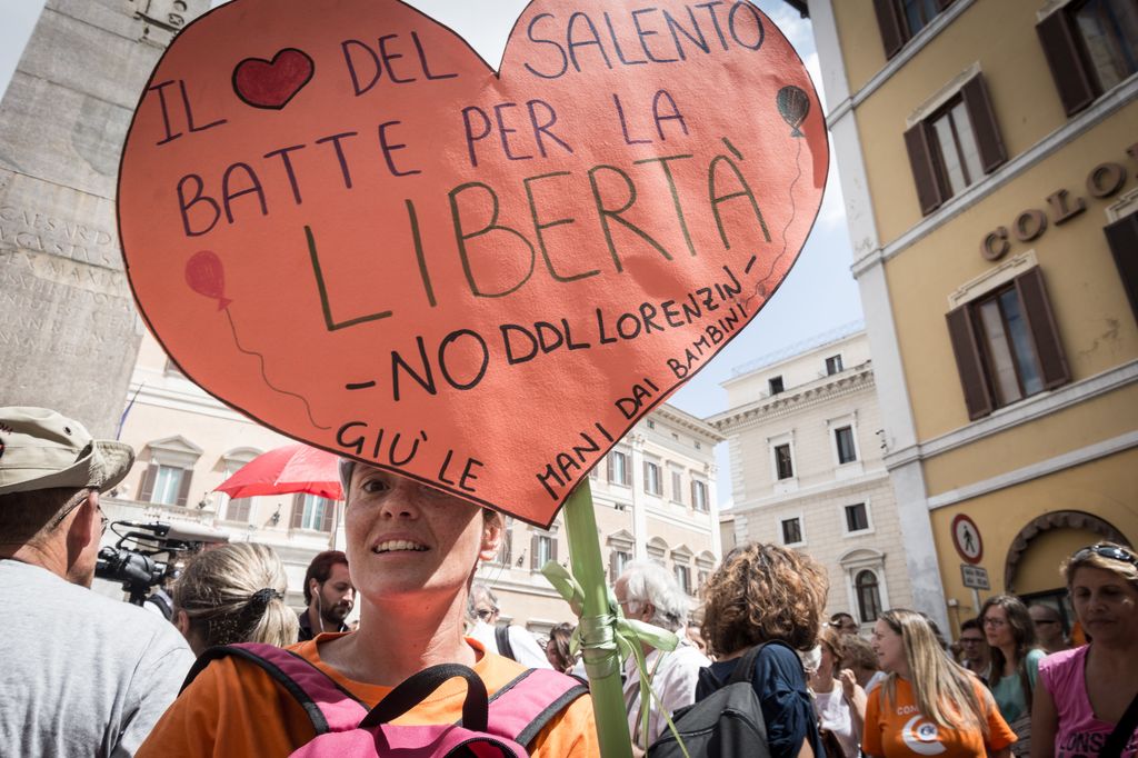 &nbsp;Una manifestazione contro l'obbligo delle vaccinazioni a scuola - 2017