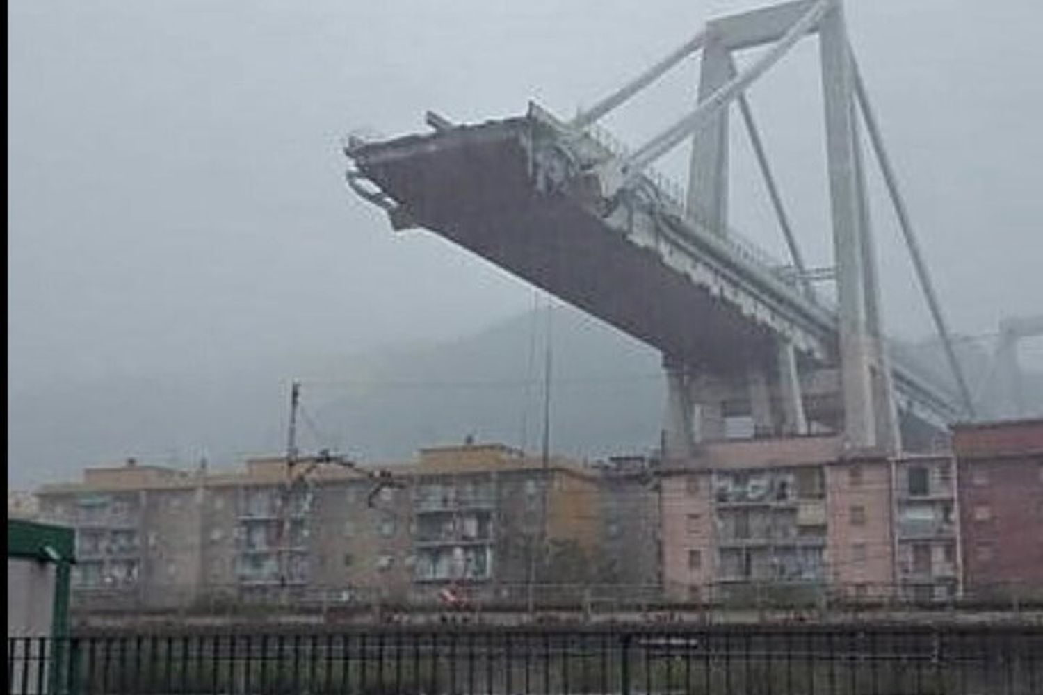 &nbsp;Il Ponte Morandi crollato a Genova
