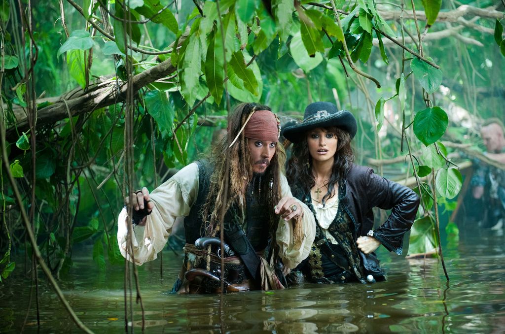 &nbsp;Jhonny Deep e Penelope Cruz nel film 'I pirati dei Caraibi'
