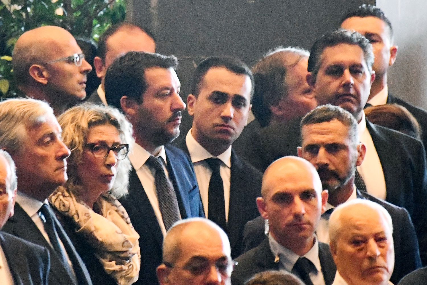 &nbsp;Matteo Salvini e Luigi Di Maio ai funerali delle vittime del crollo del Ponte Morandi a Genova