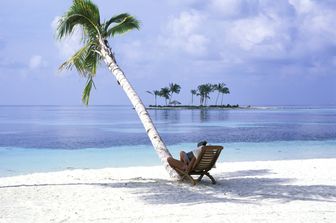 La spiaggia del resort Soneva Fushi alle Maldive&nbsp;
