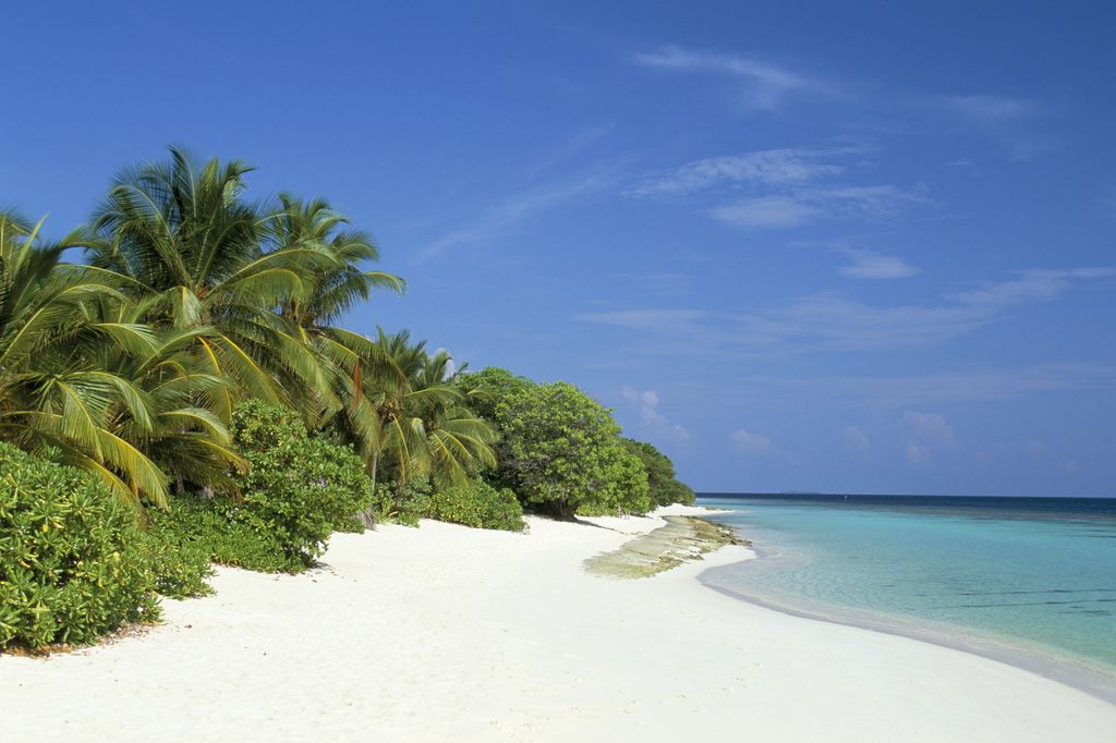 &nbsp;La spiaggia del resort Soneva Fushi alle Maldive