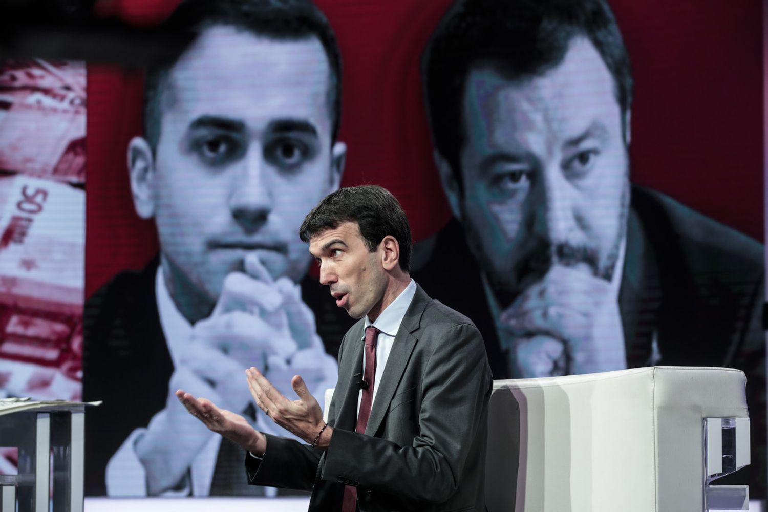 &nbsp;Maurizio Martina, Luigi Di Maio e Matteo Salvini&nbsp;