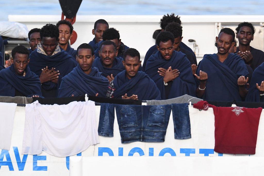 &nbsp;I migranti a bordo della Diciotti