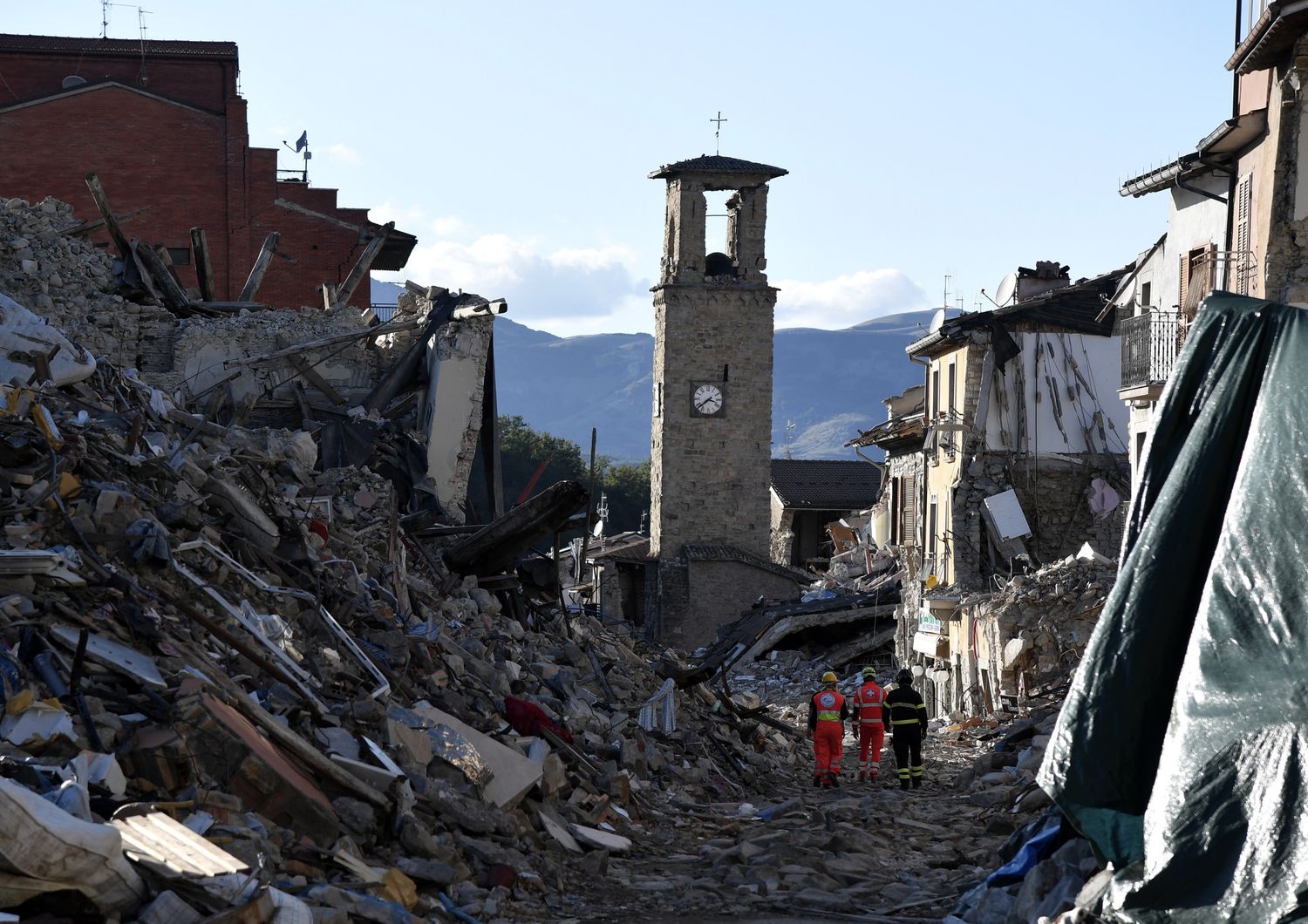 Amatrice dopo il terremoto del 2016