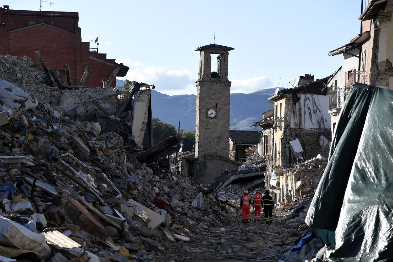 Amatrice dopo il terremoto del 2016