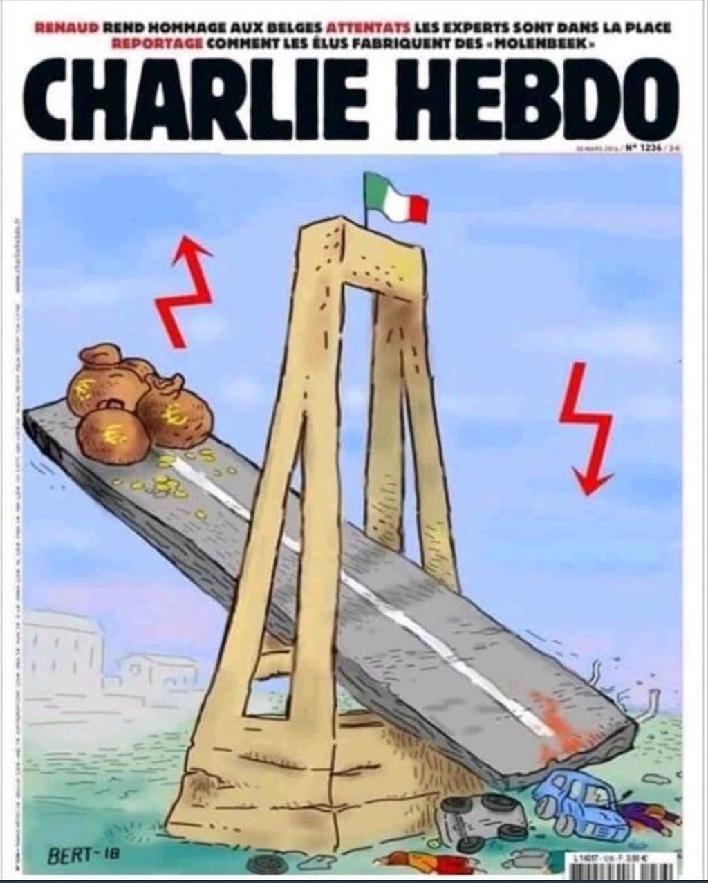 Charlie Hebdo, la copertina falsa sui fatti di Genova