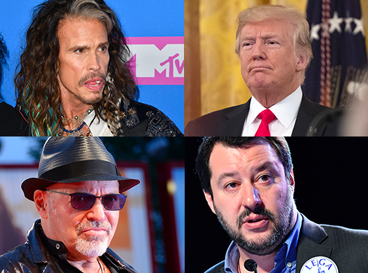 &nbsp;Steven Tyler Trump&nbsp;Vasco Rossi&nbsp;Matteo Salvini (AFP)