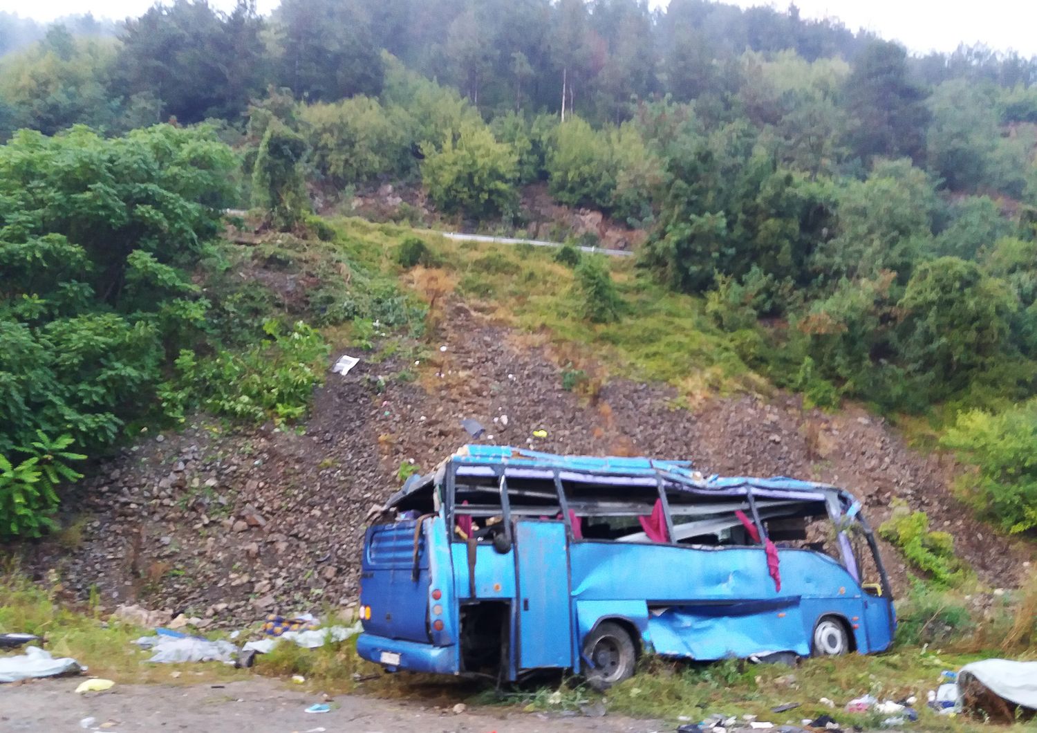 Bus turistico cade in una scarpata in Bulgaria&nbsp;