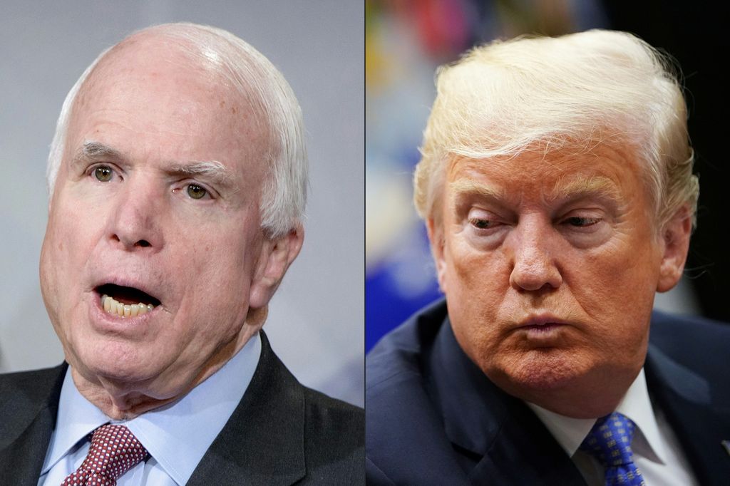 &nbsp;John McCain e Donald Trump