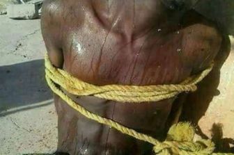 Un immagine inizialmente indicata da Avvenire come fermo immagine del video delle torture nei lager libici mostrato al Papa