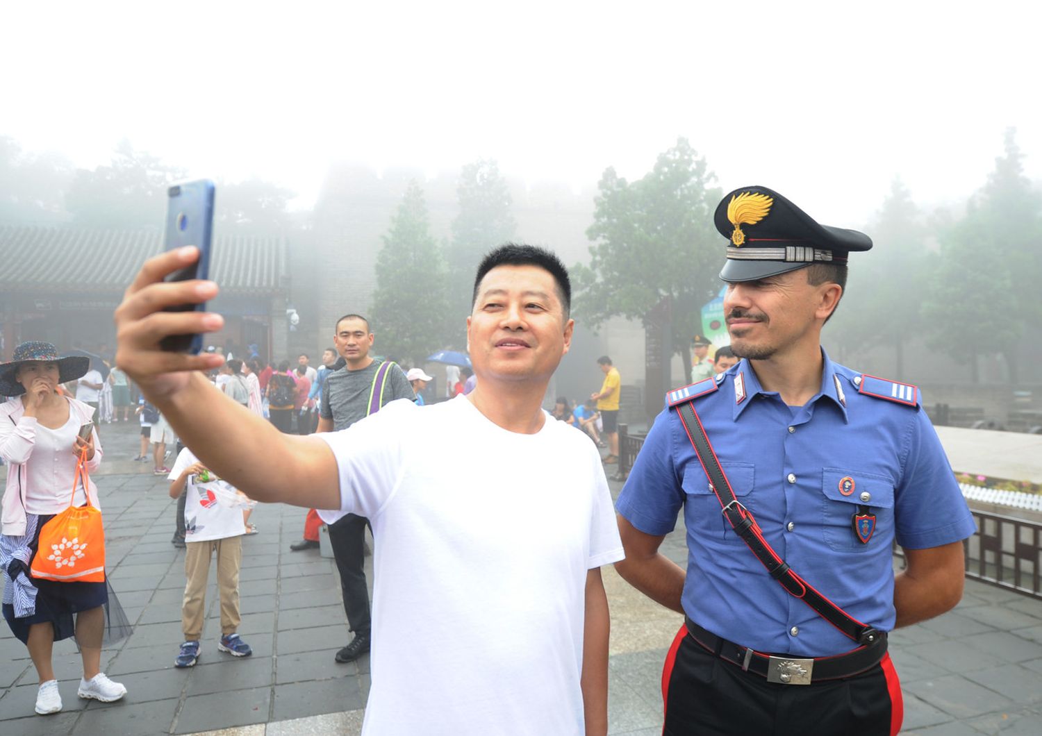 &nbsp;I carabinieri hanno condotto pattugliamenti congiunti con la polizia cinese sulla Grande Muraglia nel luglio 2017