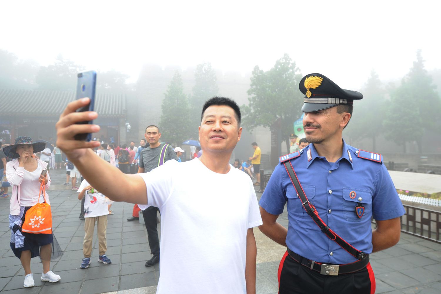 &nbsp;I carabinieri hanno condotto pattugliamenti congiunti con la polizia cinese sulla Grande Muraglia nel luglio 2017