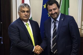 &nbsp;Viktor Orban-Matteo Salvini (AFP)&nbsp;