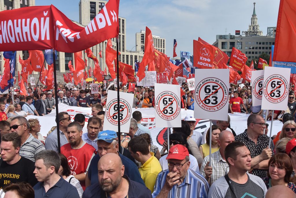 &nbsp;Una manifestazione comunista contro la riforma delle pensioni
