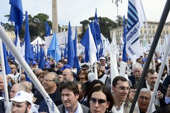 Una manifestazione di artigiani e imprenditori a Roma nel 2014 &nbsp;