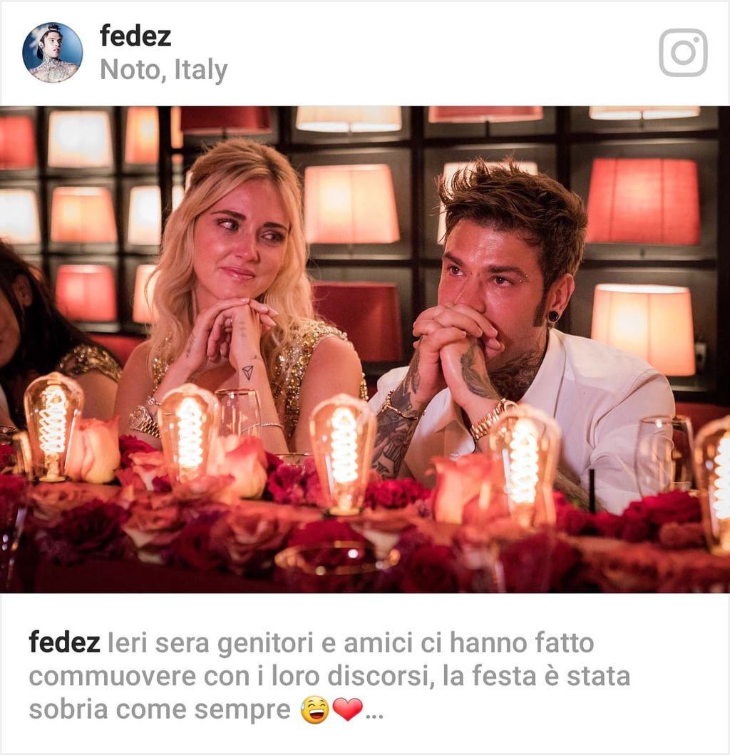 Immagine della festa di matrimonio di Chiara Ferragni e Fedez&nbsp;