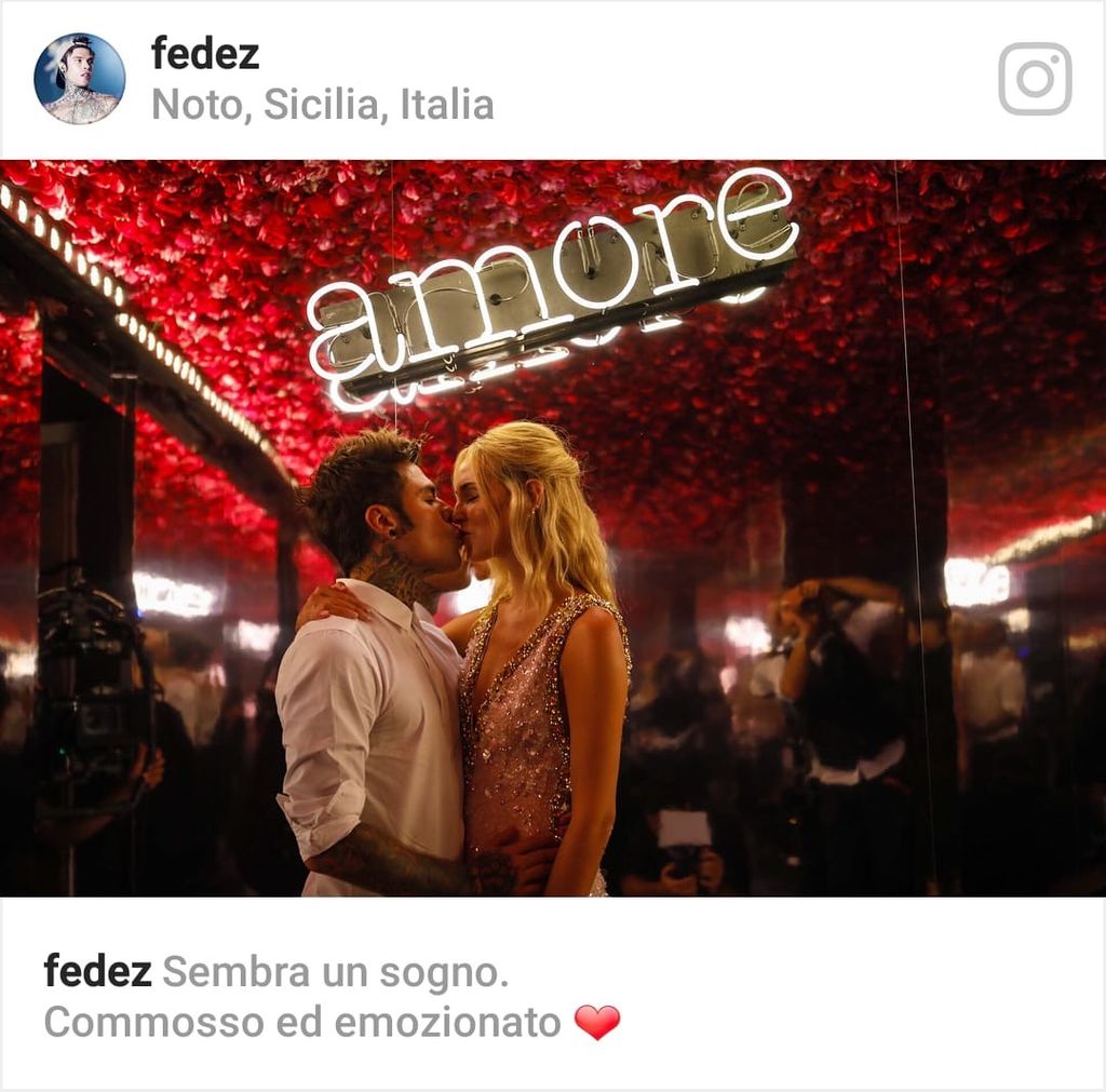 Immagine della festa di matrimonio di Chiara Ferragni e Fedez&nbsp;