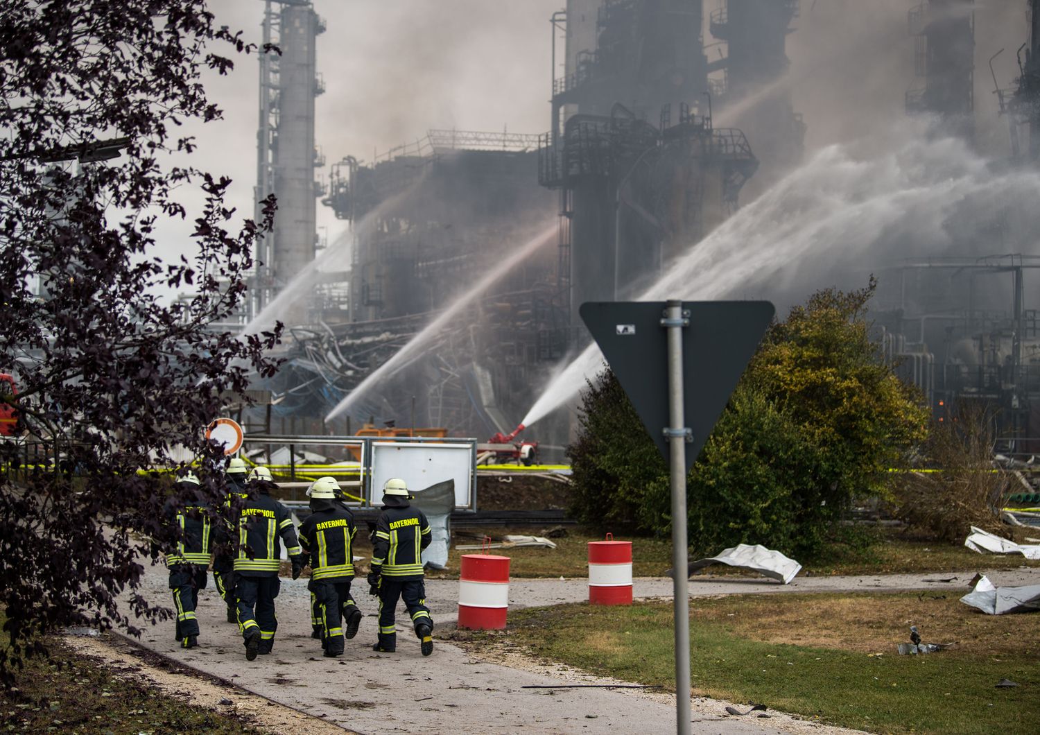 Incendio nella raffineria di Vohburg (Afp)&nbsp;
