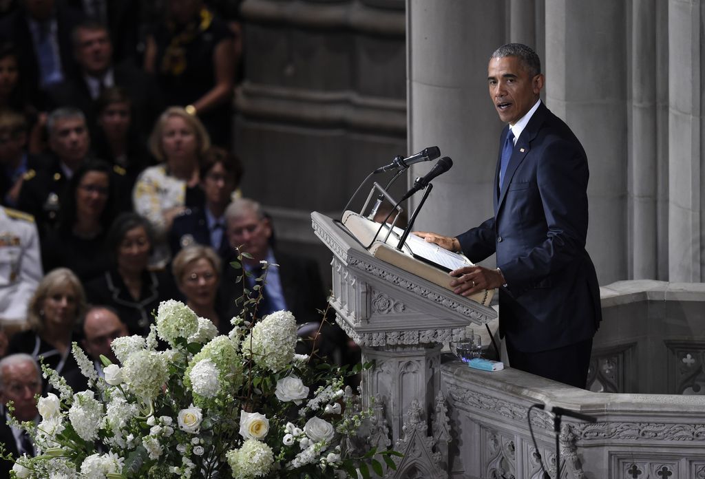 &nbsp; Funerali John McCain, il discorso di Barack Obama