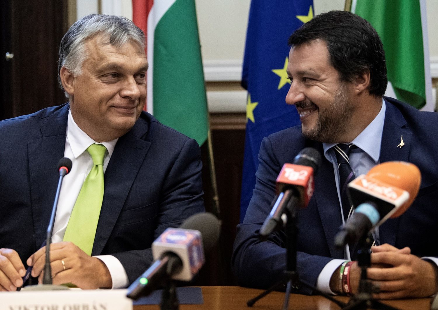 &nbsp;Victor Orban e Matteo Salvini
