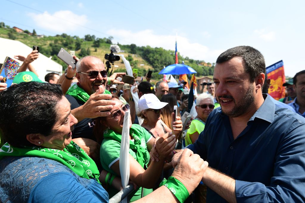&nbsp; Matteo Salvini a Pontida