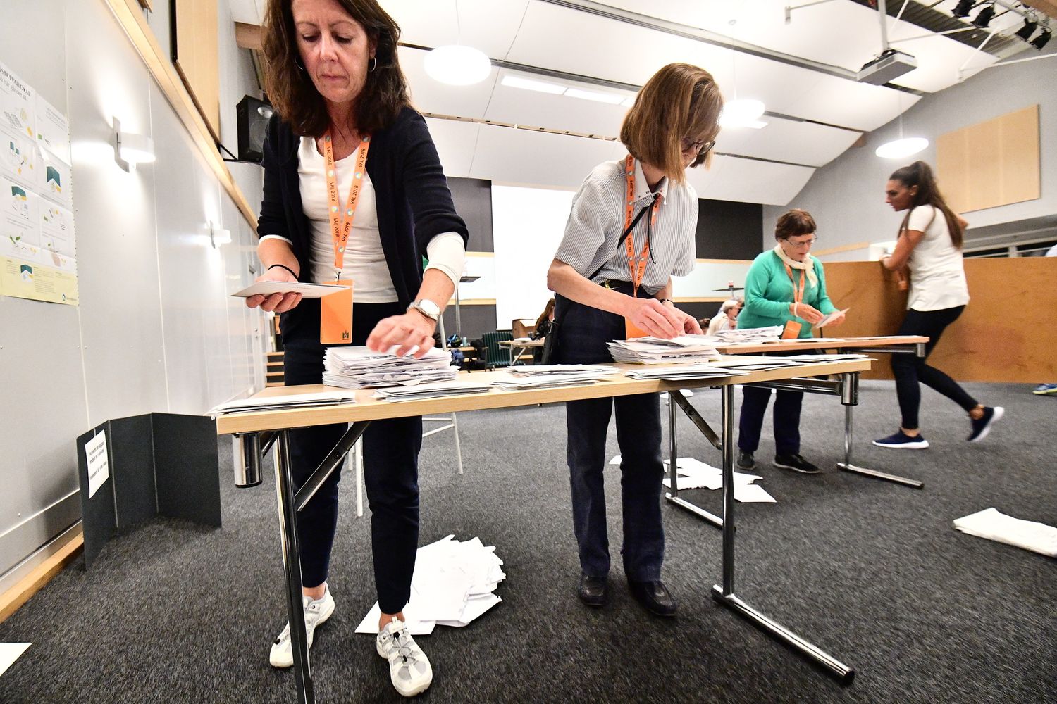 &nbsp;Un momento dello spoglio in una sezione di Stoccolma