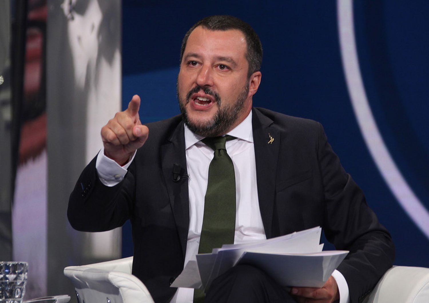 Matteo Salvini a Porta a porta (Ravagli)&nbsp;