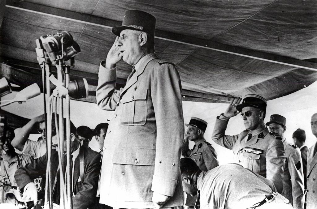 De Gaulle in Algeria nel 1958 (Afp)&nbsp;