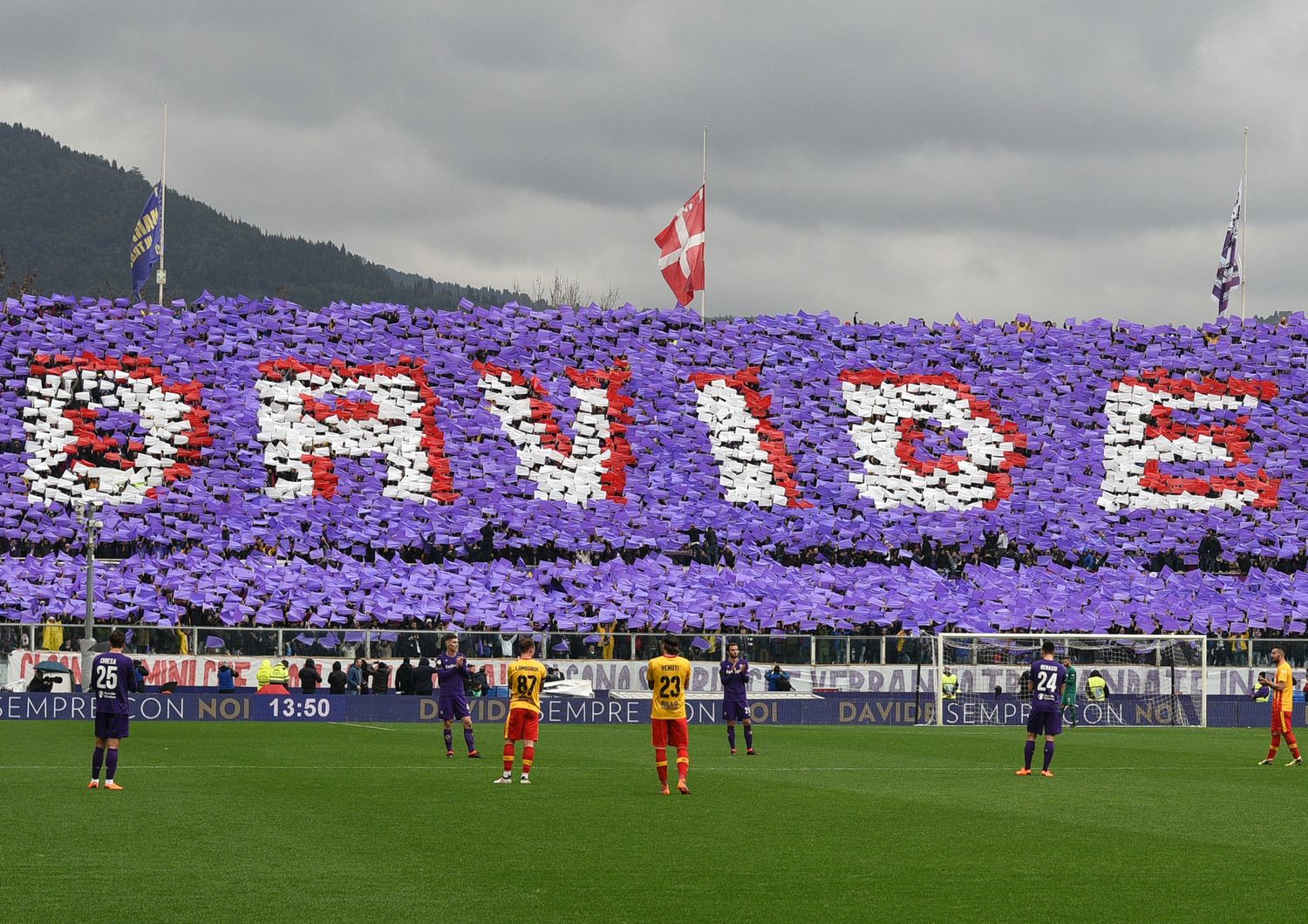 &nbsp;La curva della Fiorentina dedicata a Davide Astori