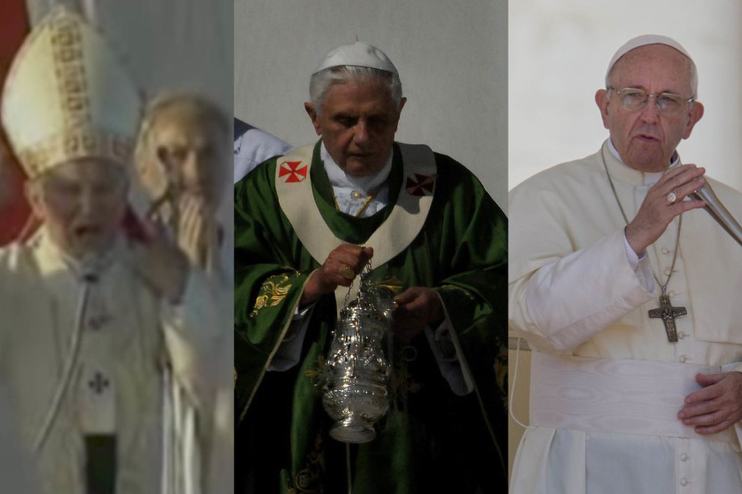 Papa Giovanni Paolo II, Benedetto XVI e Papa Francesco&nbsp;