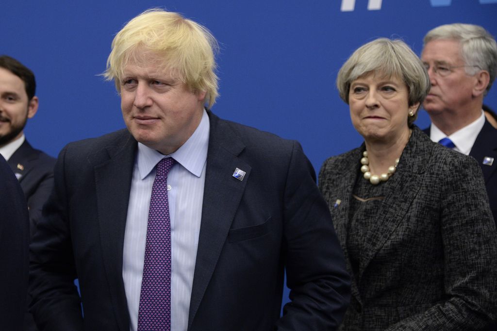 &nbsp;Boris Johnson e Theresa May