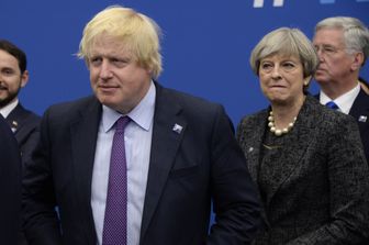 &nbsp;Boris Johnson e Theresa May