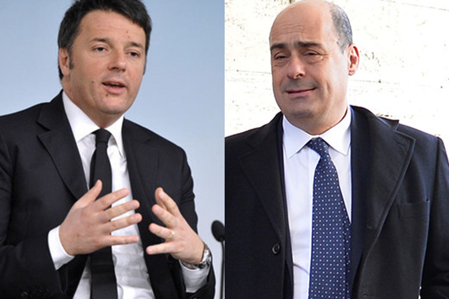 Matteo Renzi e Nicola Zingaretti&nbsp;
