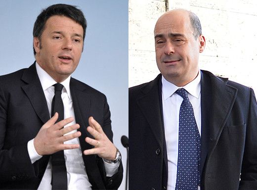 Matteo Renzi e Nicola Zingaretti&nbsp;
