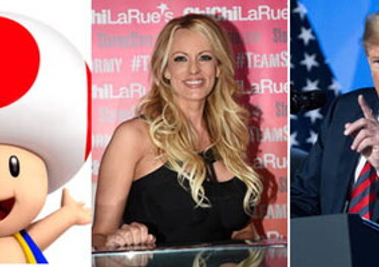 &nbsp; Stormy Daniels Fungo Super Mario e Donald Trump&nbsp;