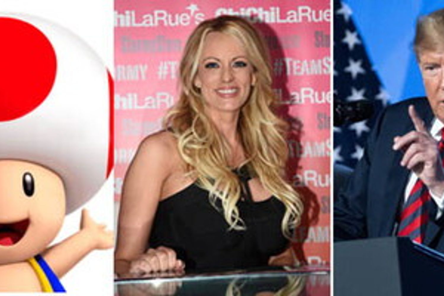 &nbsp; Stormy Daniels Fungo Super Mario e Donald Trump&nbsp;