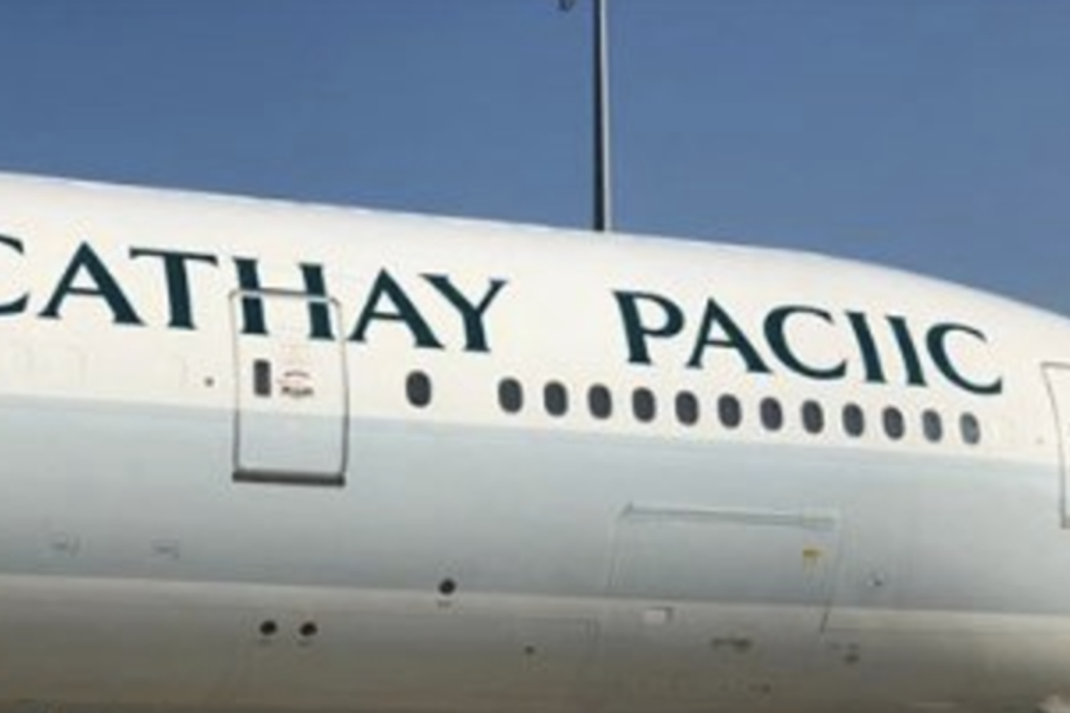 &nbsp;Il refuso sulla fusoliera dell'aereo della Cathay Pacific