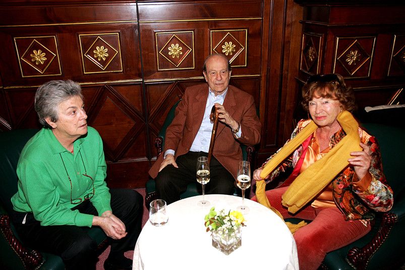 &nbsp;Inge Feltrinelli con Giorgio Bocca e la moglie