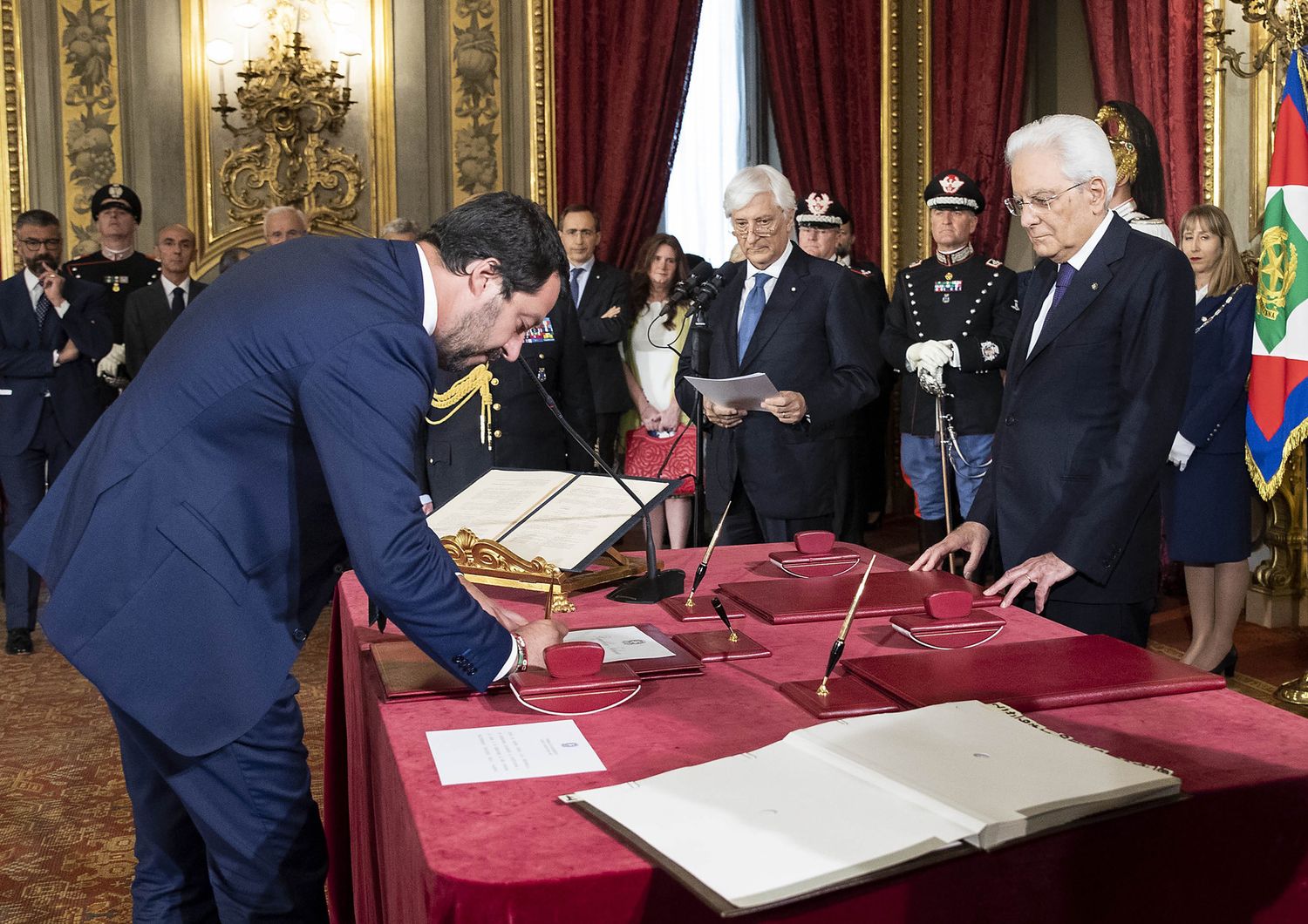 &nbsp;Salvini e Mattarella il giorno del giuramento del governo