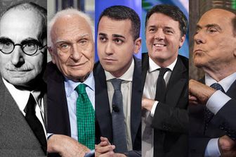 Einaudi, Pannella, Di Maio, Renzi, Berlusconi