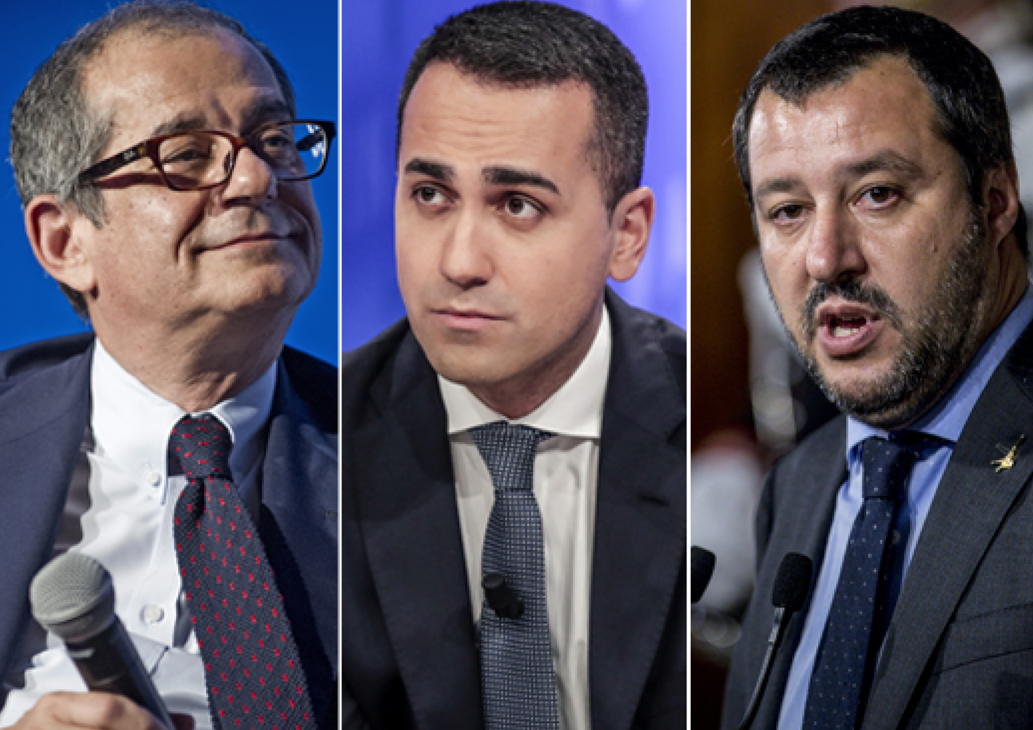 Giovanni Tria, Luigi Di Maio, Matteo Salvini&nbsp;