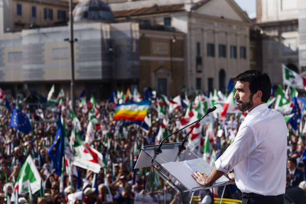 &nbsp;Martina alla manifestazione del Pd in piazza del Popolo a Roma il 30 settembre 2018