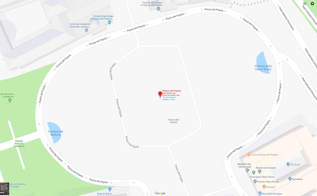 &nbsp;Piazza del Popolo, mappa